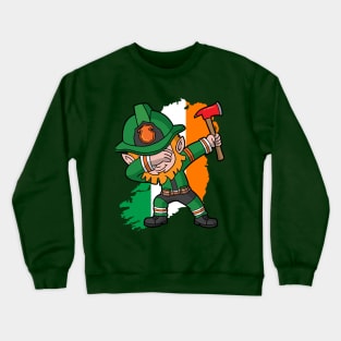 Irish Leprechaun Firefighter St Patricks Day Crewneck Sweatshirt